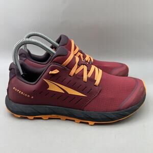 Altra Superior 5 Trail Running Shoes Women Size 7 Red Orange Comfort Sneakers